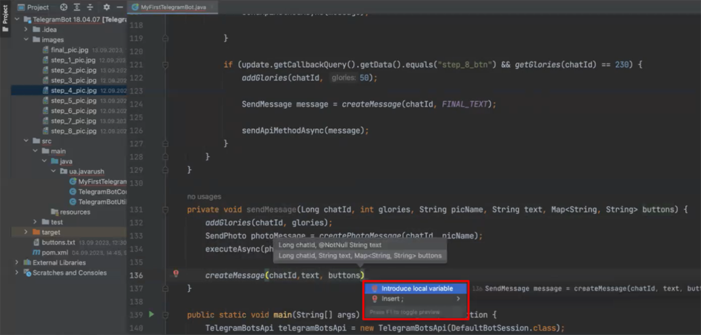 Resúmenes de las lecciones en el maratón de Java - 5