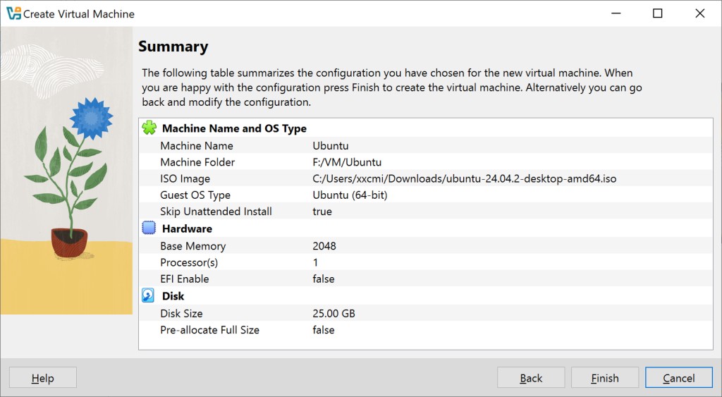 Finish to initialize the machine