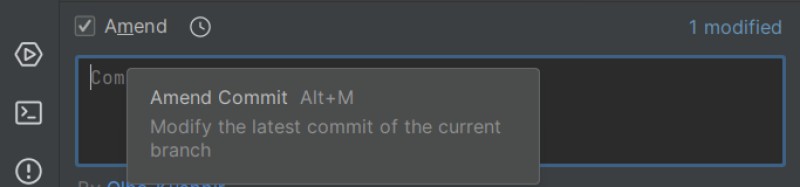 Illustration for the section "Amend - adding to the last commit"