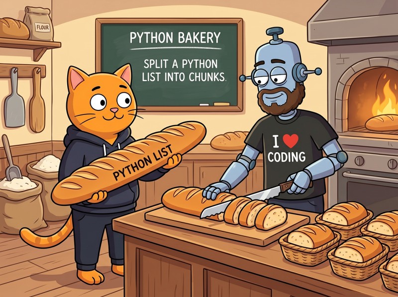 Laptop screen showing Python list-chunking code, the everyday home of itertools.batched