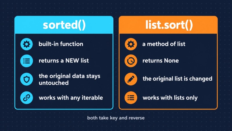 Python sort() vs sorted(): The Difference and How to Sort Lists, Dictionaries, and Objects - 3