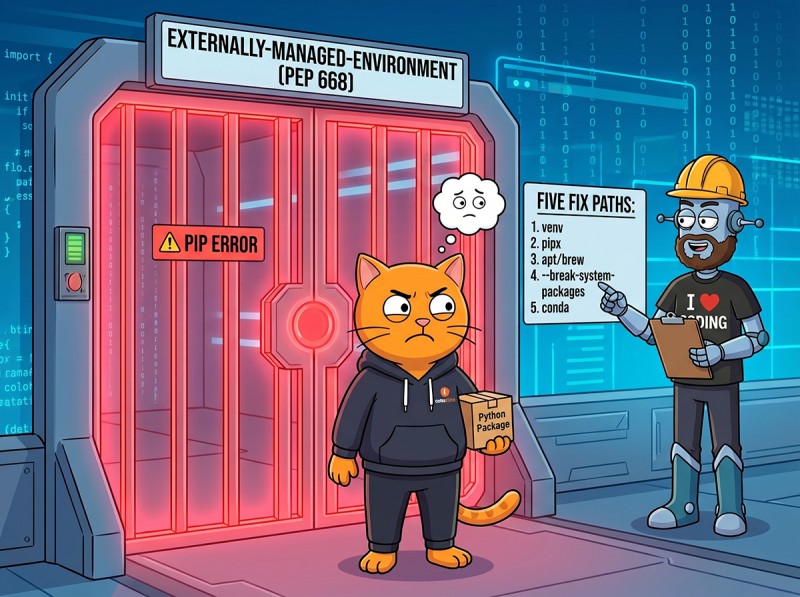 "externally-managed-environment" Pip Error: What PEP 668 Changed and the Five Fix Paths - 1