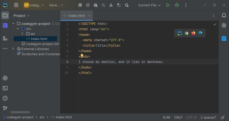 Eu escolho meu destino, e ele está nas trevas
